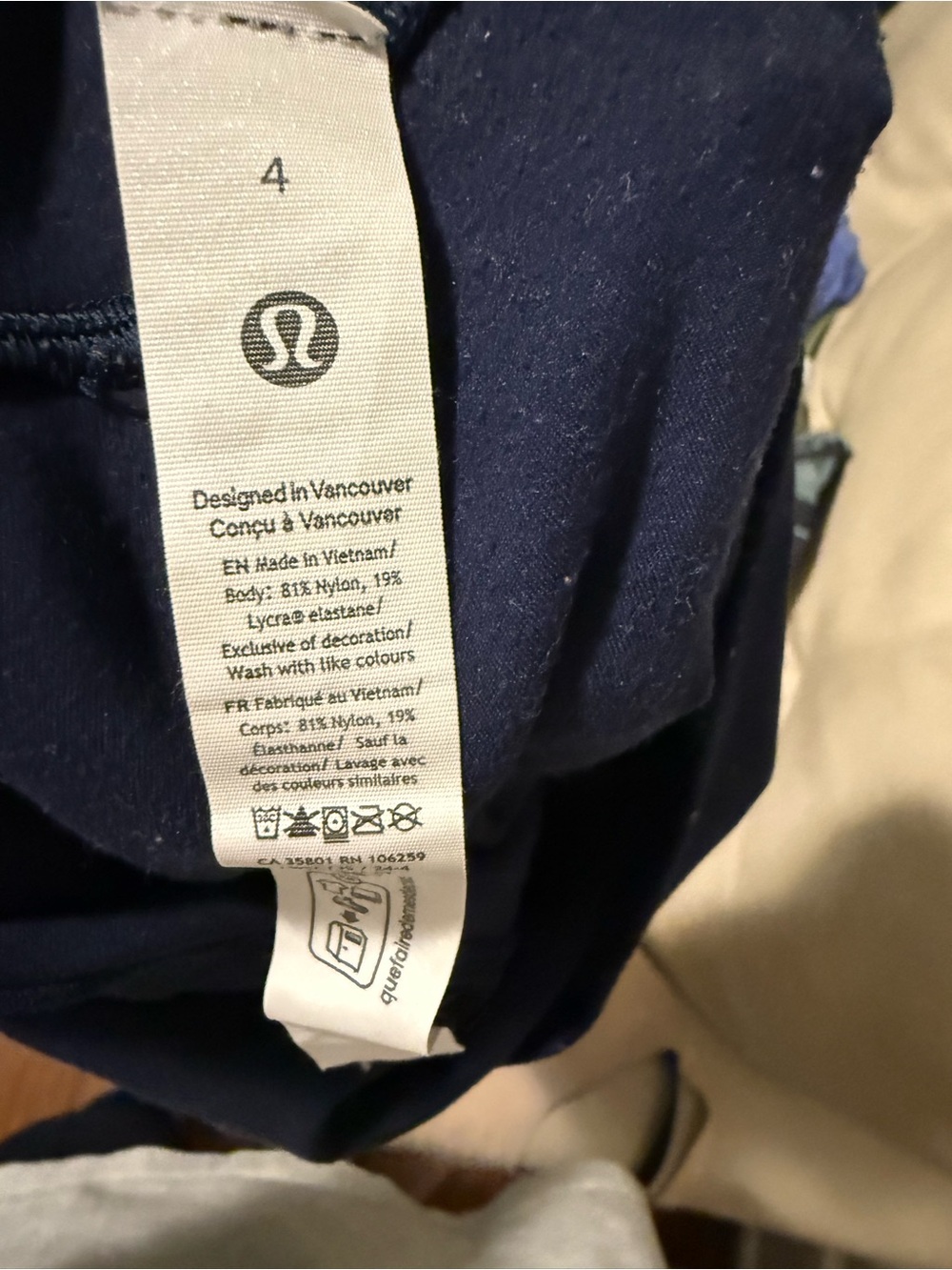 Lululemon Align Navy Leggings Size 4 - Picture 3 of 5